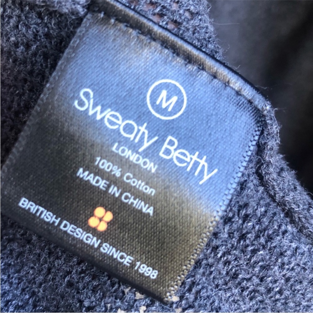 Sweaty Betty Amity Knit Jumper Charcoal Women's Crew Neck Sweater M A1 - Picture 9 of 10